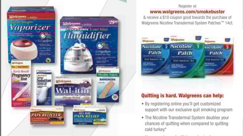 Walgreens FSA Eligible, SmokeBuster Feature