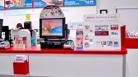 Costco Holiday Photo Card Counter