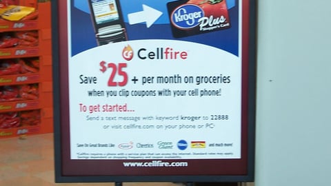 Kroger Mobile Coupons Stanchion Sign