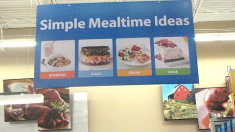 Walmart Kraft 'Simple Mealtime Ideas' Ceiling Banner