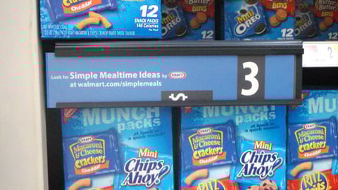 Walmart Kraft 'Simple Mealtime Ideas' Shelf Sign