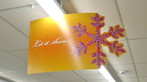 Rite Aid Holiday Ceiling Signs