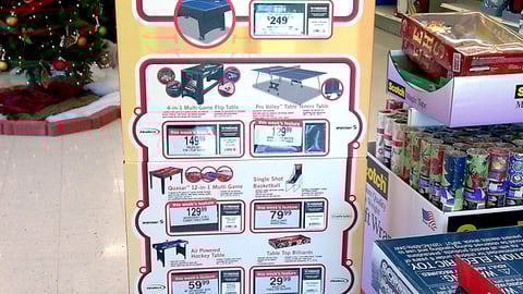 Kmart Recreational Tables Standee