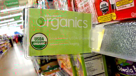 Walmart Organics Shelf Tag