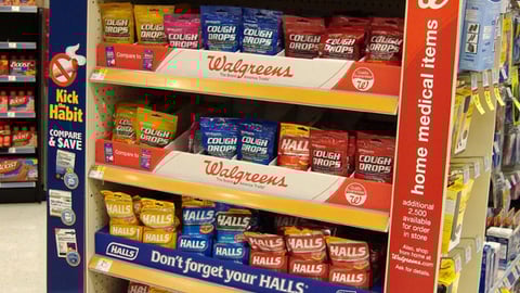 Walgreens Cough Drops Endcap