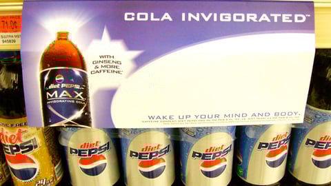 Diet Pepsi Max Shelf Sign