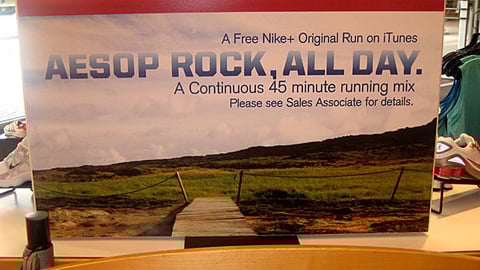 Nike iTunes Running Mix Counter Card