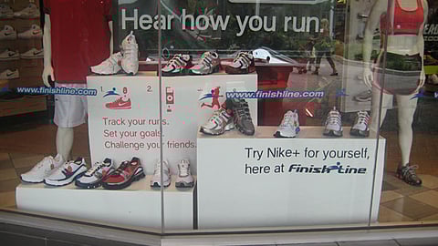 Finish Line Nike iTunes Window Display