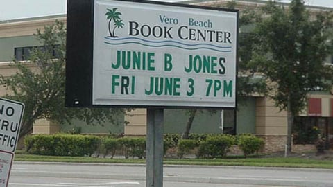 Junie B. Jones Store Marquee Ad