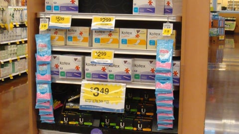 Kroger Kotex Endcap