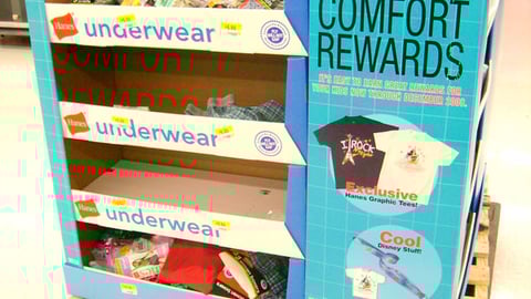 Hanes 'Comfort Rewards' Pallet Display