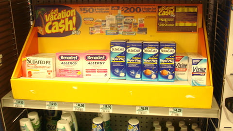 Eckerd/Pfizer 'Vacation Cash' Shelf Tray
