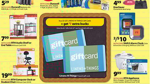 CVS Linens 'N Things Gift Card Feature
