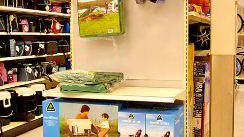 Target Greatland Camping Endcap