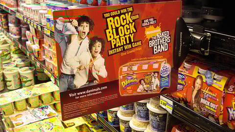 Danimals Naked Brothers Band Shelf Talker