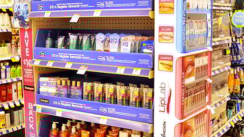 Walgreens J&J Back-to-School Beauty Endcap