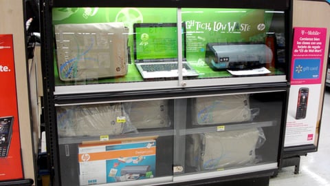 Walmart HP 'Low Waste' Display Case