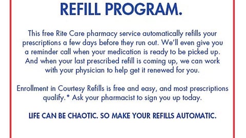 Rite Aid Automated Courtesy Refill Feature