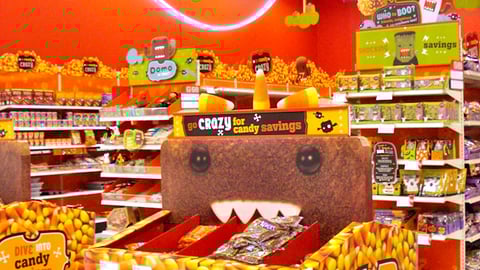 Target Domo Halloween Candy Dump Bin