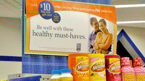 Rite Aid P&G Single Check Rebates Endcap