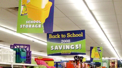 Dollar General Back-to-School Signage