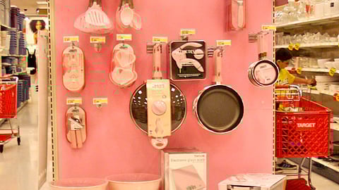 Target 'Shop Pink' Cookware Endcap