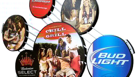 Bud Summer Grill Circle Sign Dangler