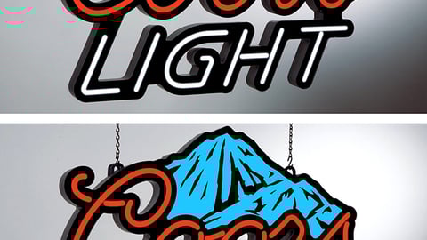 Coors Light Color-Changing LED Sign