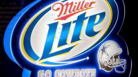 Miller Lite Cowboys Artlite Display