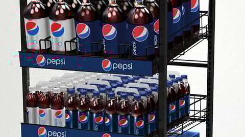 Pepsi Adjustable Metal SuperGlide Rack