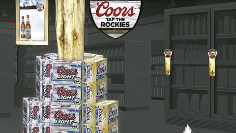 Coors Beetle Kill Pine Display