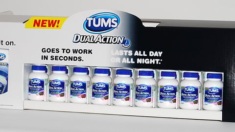 TUMS Dual Action Shelf Display