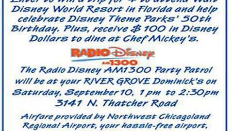 Dominick's Disney Sweeps Feature