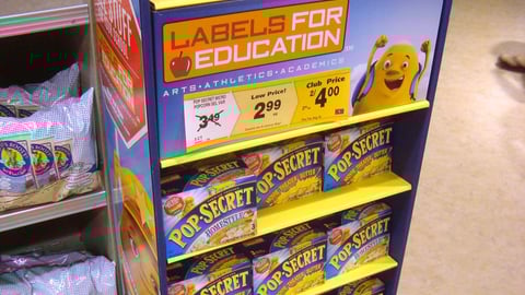 Pop-Secret 'Labels for Education' Floorstand