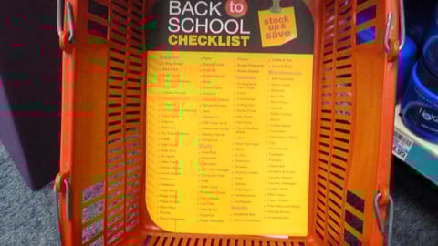 CVS Back-to-School Shopping List Decal