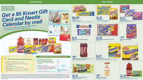 Kmart Nestle Calendar Rebate Feature 