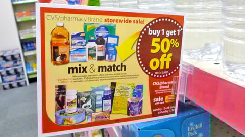 CVS Private-Label Sale Shelf Sign
