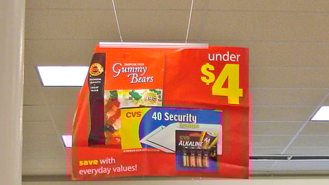 CVS 'Under $4' Ceiling Sign