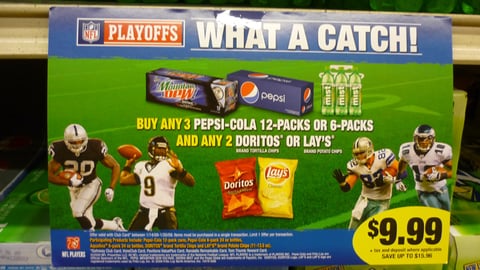 Safeway PepsiCo NFL Playoffs Shelf Sign
