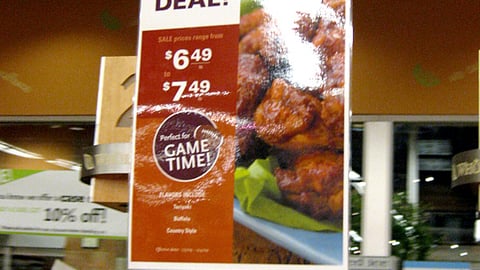 Whole Foods 'Game Time' Ceiling Sign