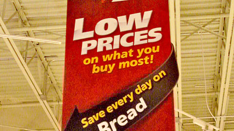 Safeway 'Low Prices' Ceiling Sign