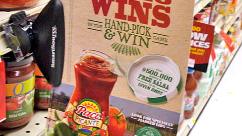 Pace 'Hand-Pick & Win' Shelf Talker