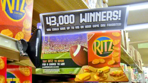 Ritz Football Sweeps Shelf Talker