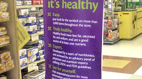 Stop & Shop 'Healthy Ideas' Sign