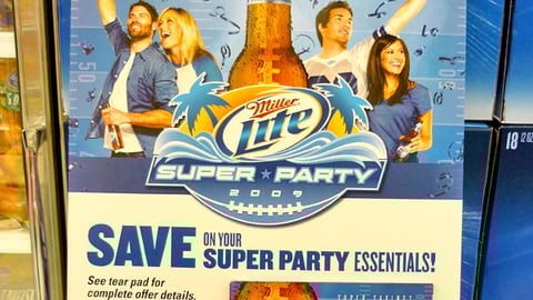 Miller Lite 'Super Party' Rebate Case Card