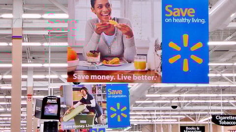 Walmart 'Save' Ceiling Banners