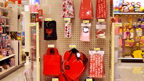 Target Valentine's Day Stationery Endcap