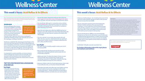 Walmart Wellness Center 'Acid Reflux' Flyer