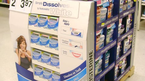 Listerine Whitening Strips Pallet Display
