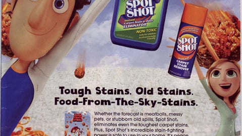 Spot Shot 'Cloudy with a Chance of Meatballs' Print Ad